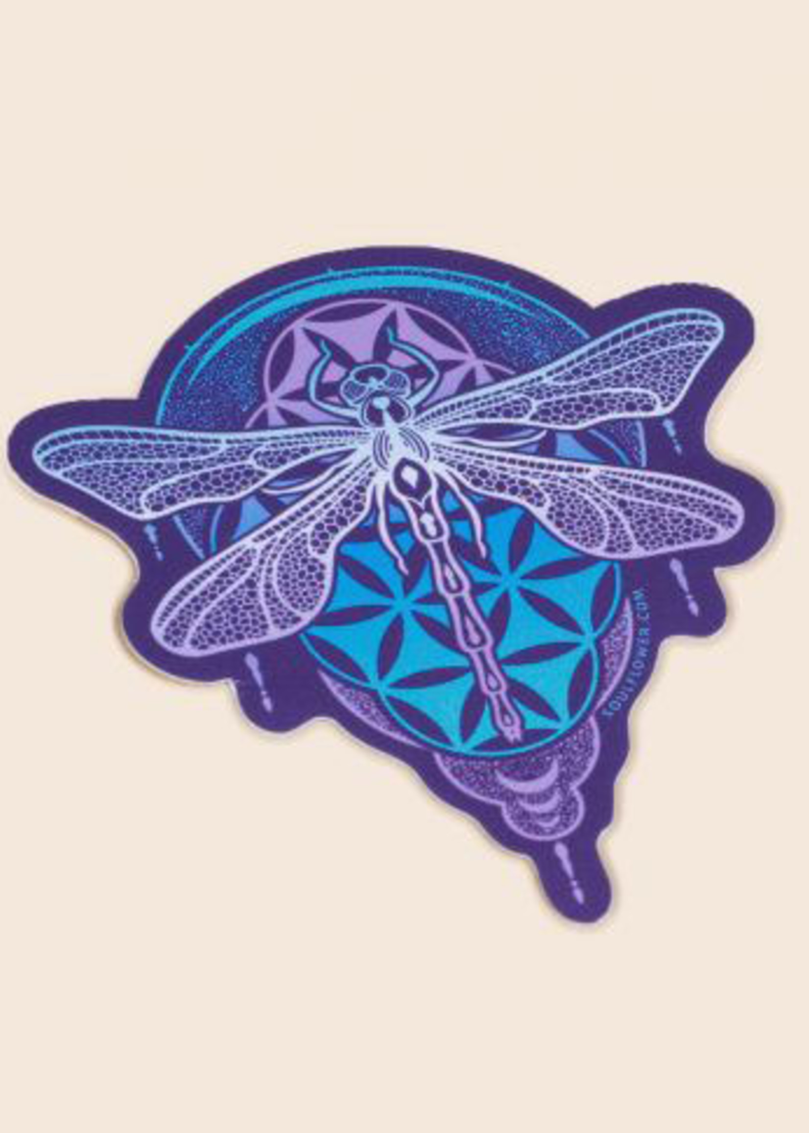Soul Flower Dragonfly Mandala Sticker