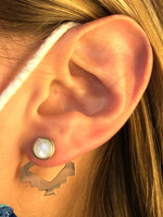 Incan Ear Jacket Stud Earrings