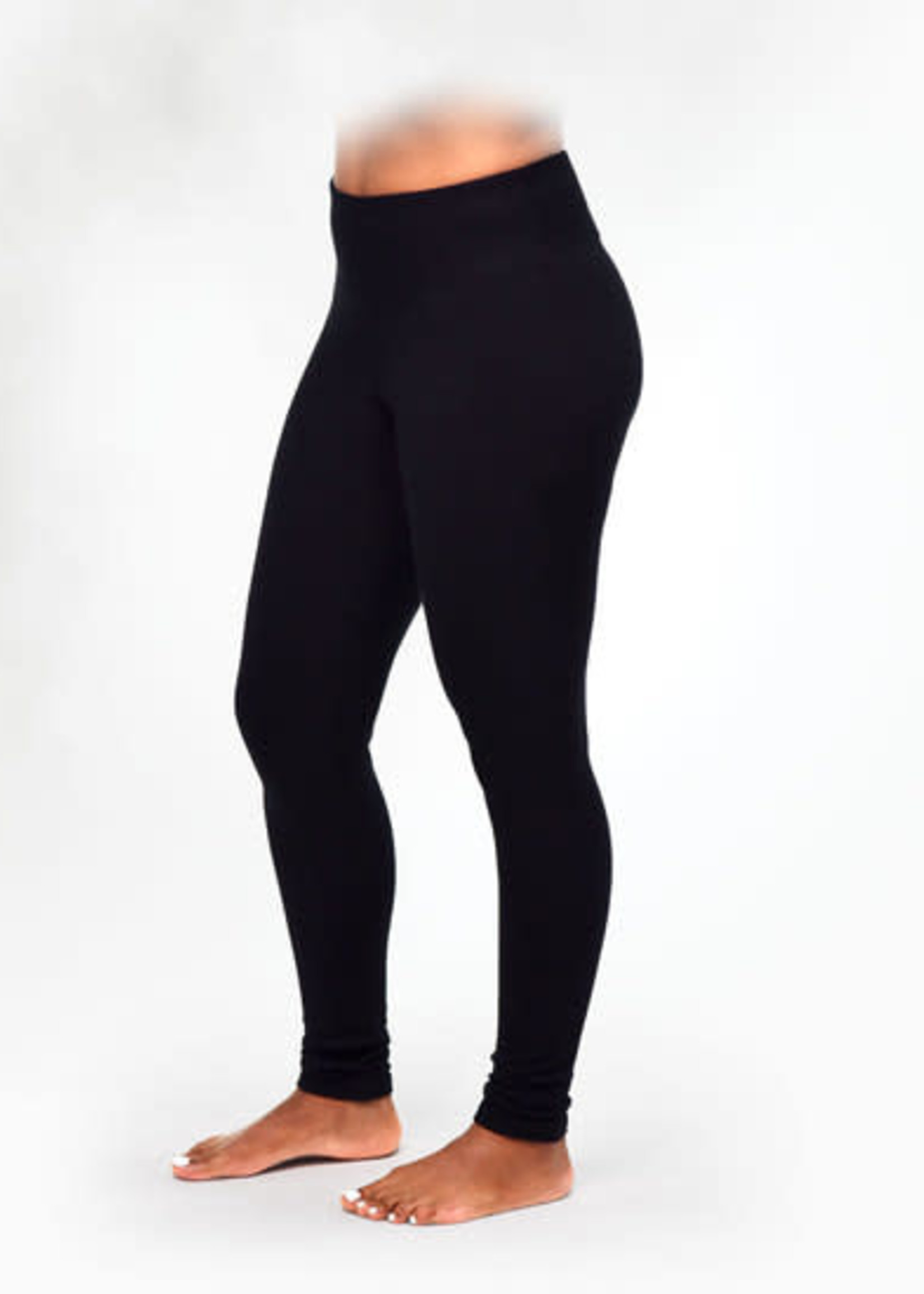 Maggies Organics Black Fleece Leggings