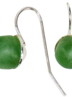 Global Mamas TS Glass Pearls Drop Earrings Moss