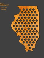 Beer Cap Maps Illinois Map