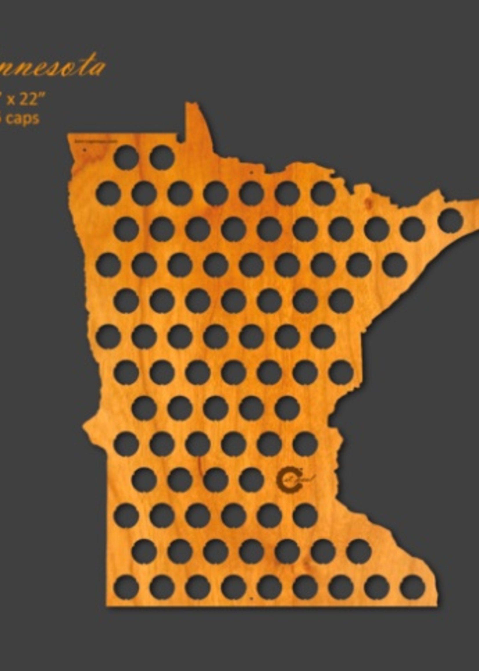 Beer Cap Maps Minnesota Map