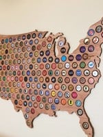 Beer Cap Maps USA Map