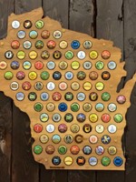 Beer Cap Maps Wisconsin Beer Cap Map