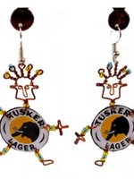 Global Crafts Tusker Bottlecap Earrings