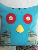 Green 3 Apparel Reclaimed Animal Pillow - Blue Bird