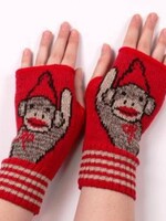 Green 3 Apparel Waving Sock Monkey Handwarmers
