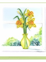 Quilling Card Daffodil Vase Quilling Card