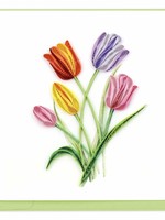 Quilling Card Colorful Tulips Quilling Card