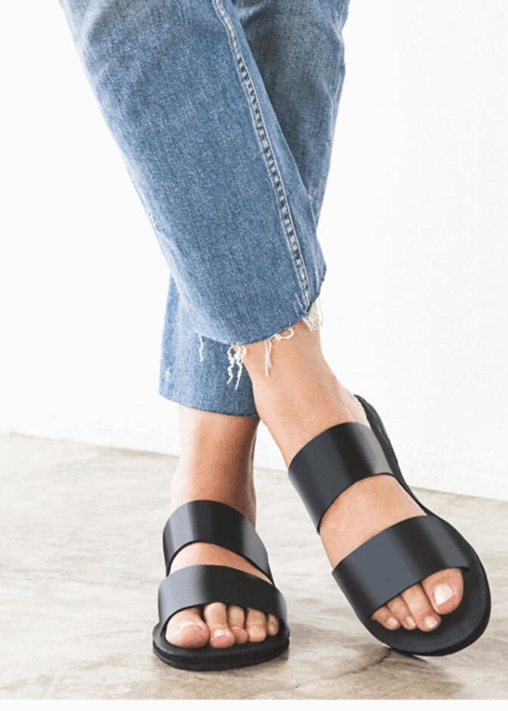 Ophelia Leather Slide Sandal