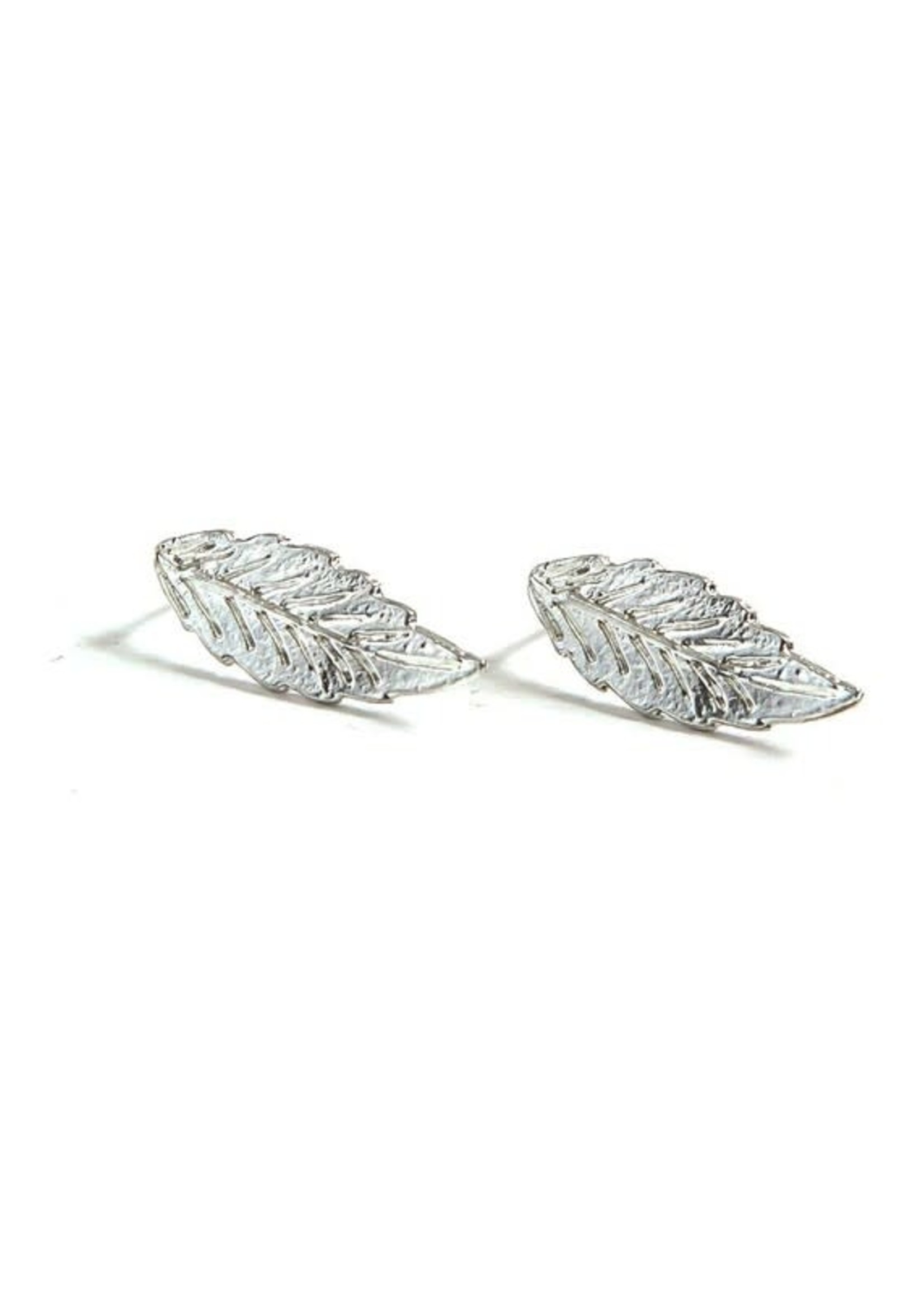 Fair Anita Foliage Stud Earrings - Silver