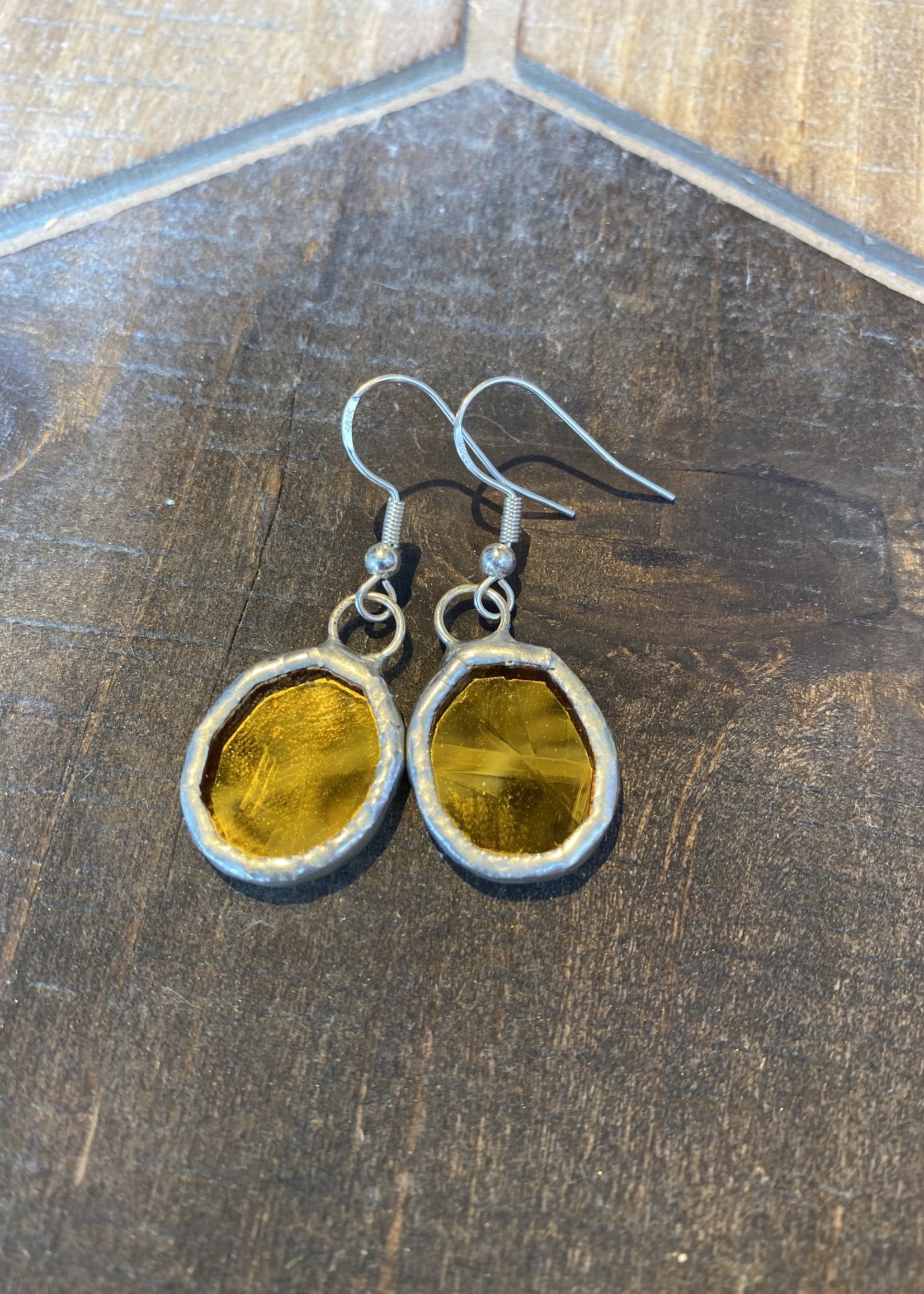 Stained Glass Earrings Oval