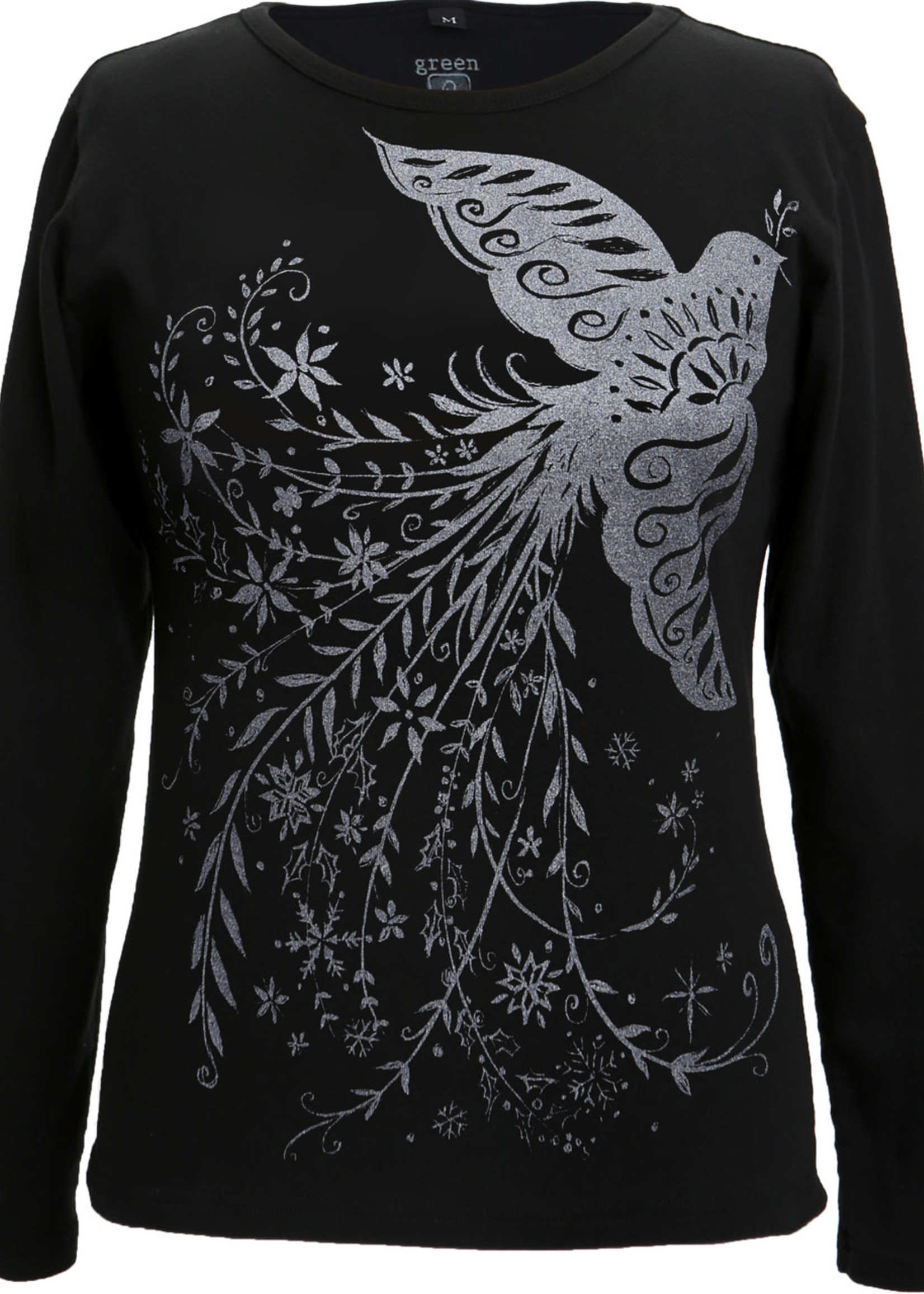 Green 3 Apparel Metallic Dove Long Sleeve Tee