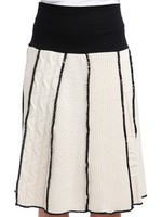 Green 3 Apparel Textured Natural Cotton Sweater Skirt