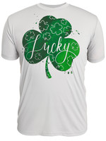 Green 3 Apparel Men's Lucky Shamrock Performance SS Tee