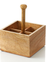 SERRV Mango Wood Tabletop Caddy