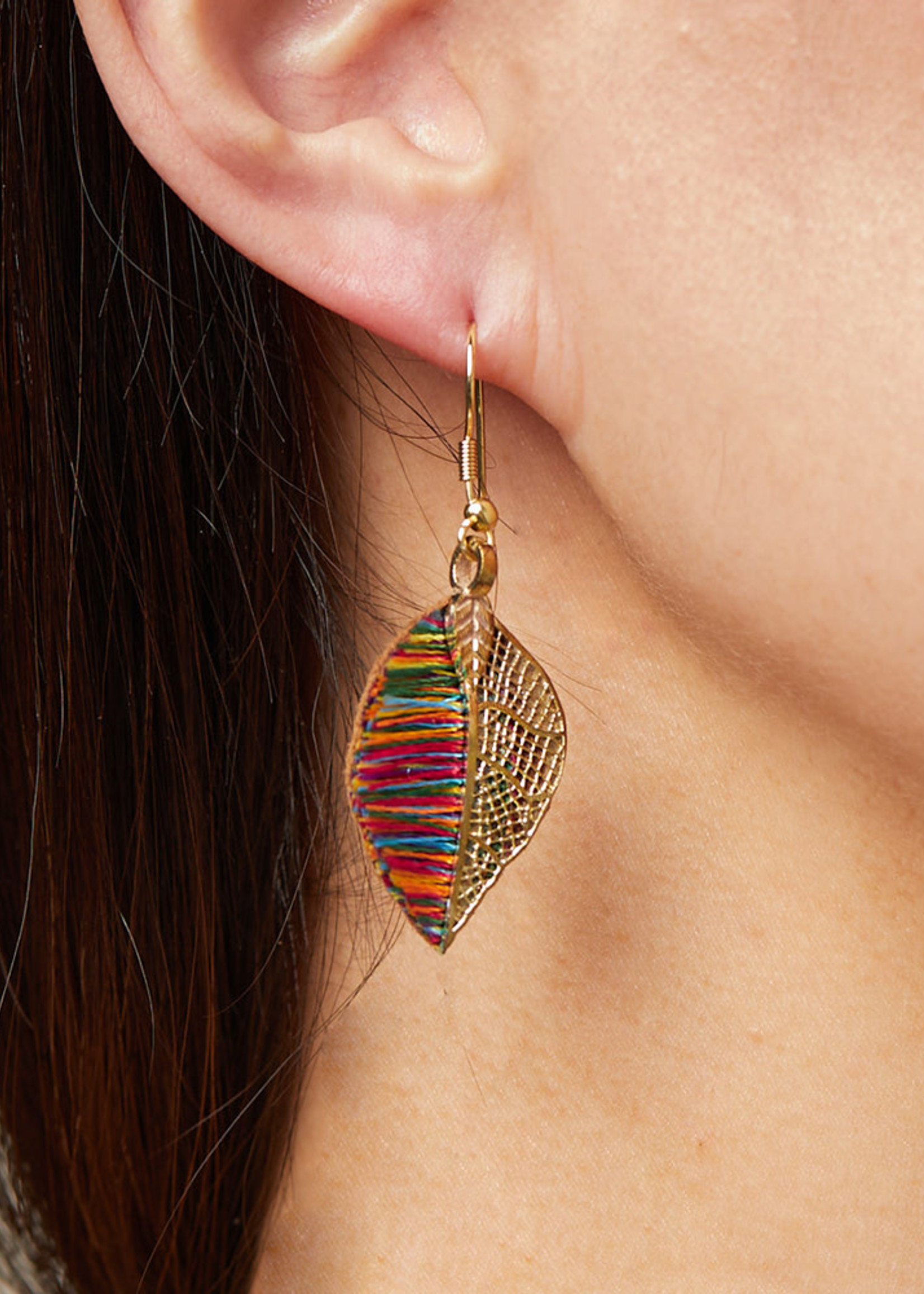 SERRV Sunara Leaf Earrings