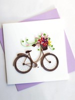 Quilling Card Bicycle with Flower Basket
