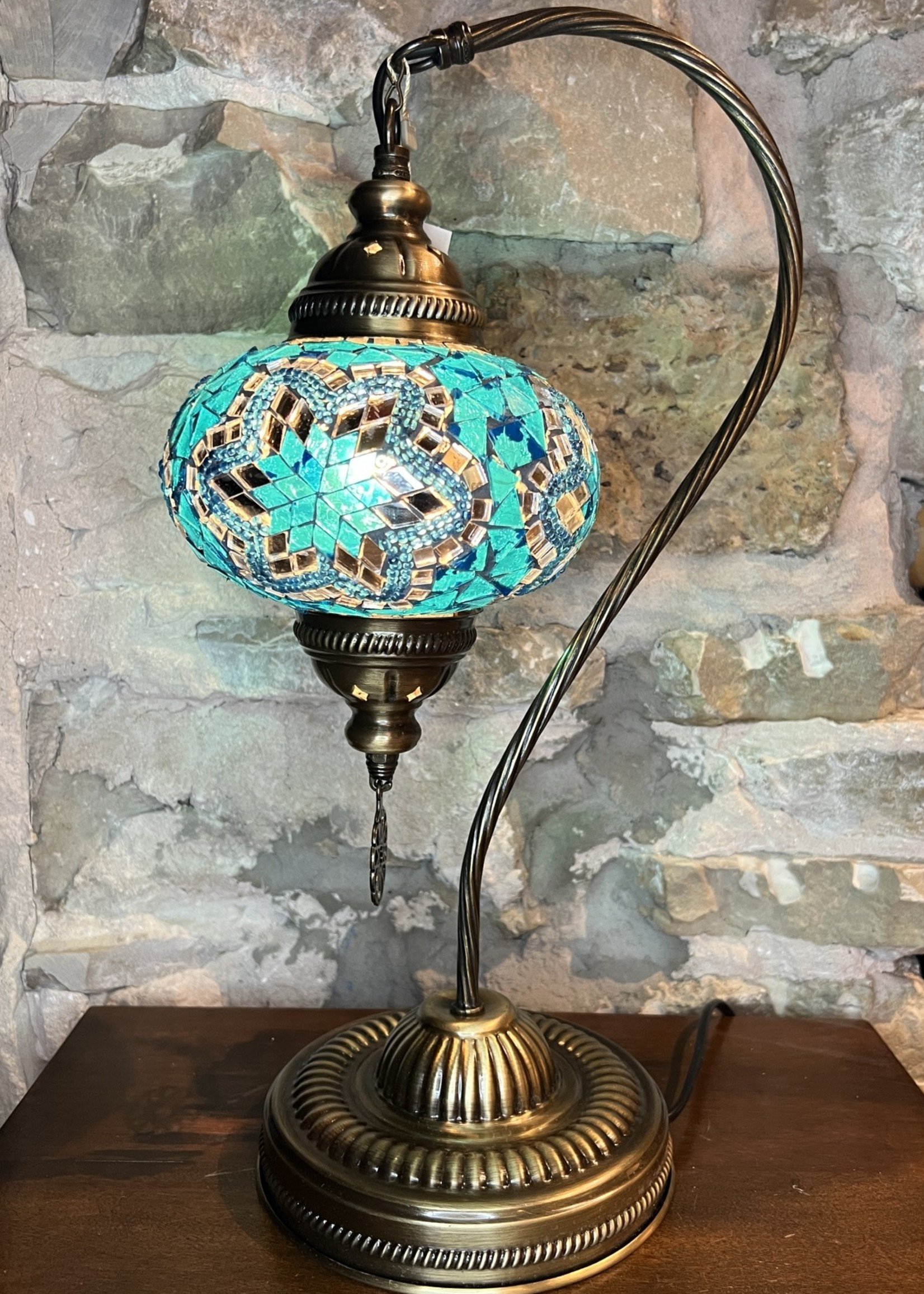 6 Half Heart Mosaic Globe Table Lamp - Daiseye