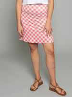 Green 3 Apparel Gingham/Texture Grey Skirt