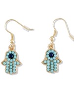 Myra Bag Beaded Hamsa Earring