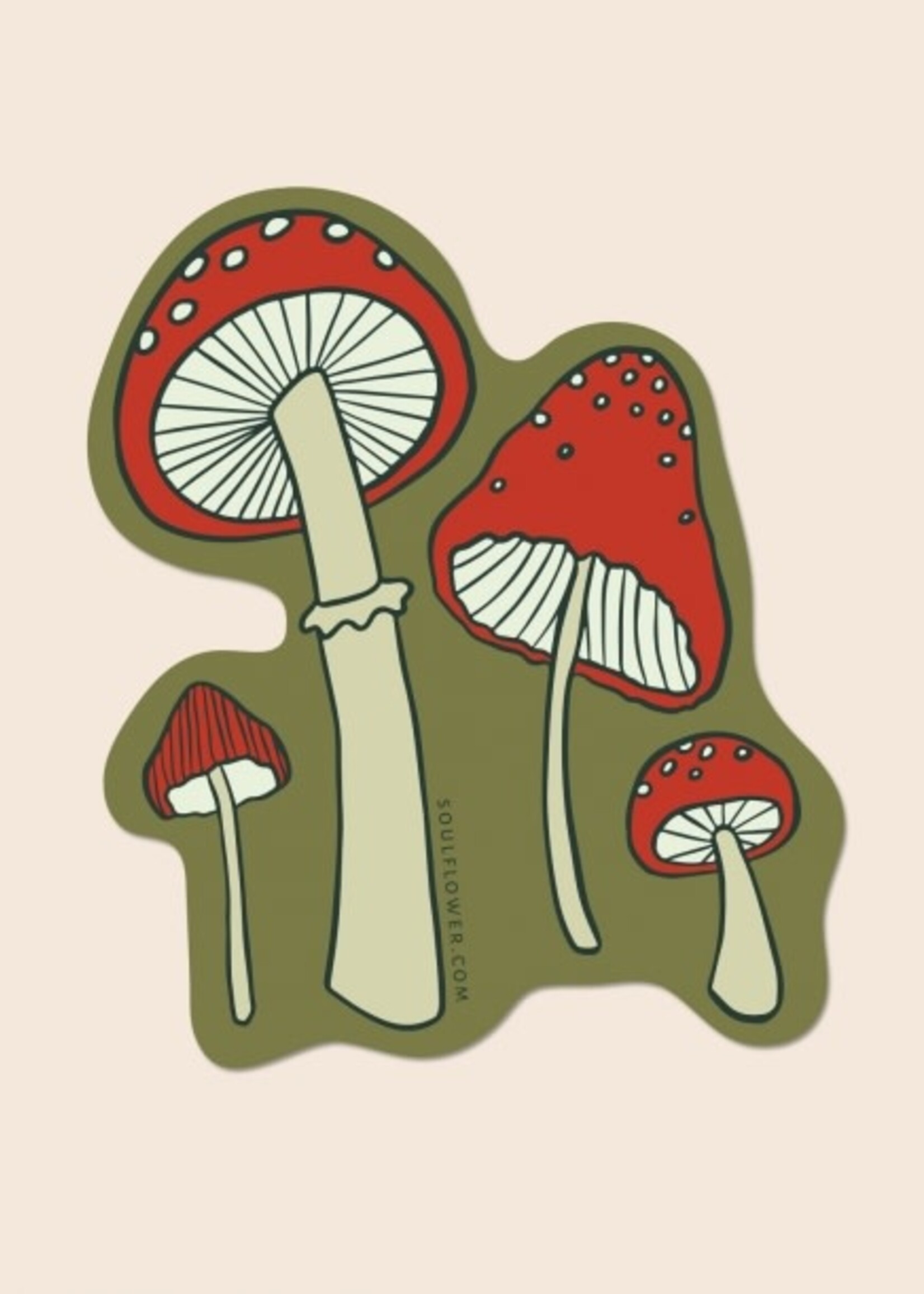 Soul Flower Red Mushroom Sticker