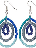 Global Mamas Ombre Earrings Stone Blue