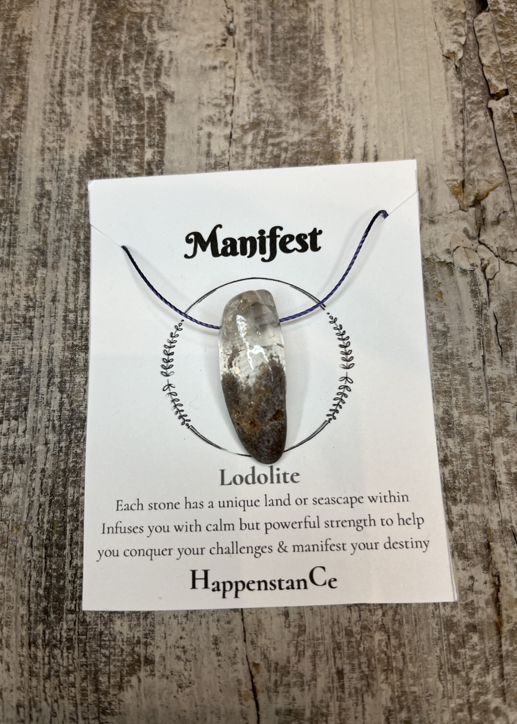 HappenstanCe Manifest Lodolite Crystal Necklace