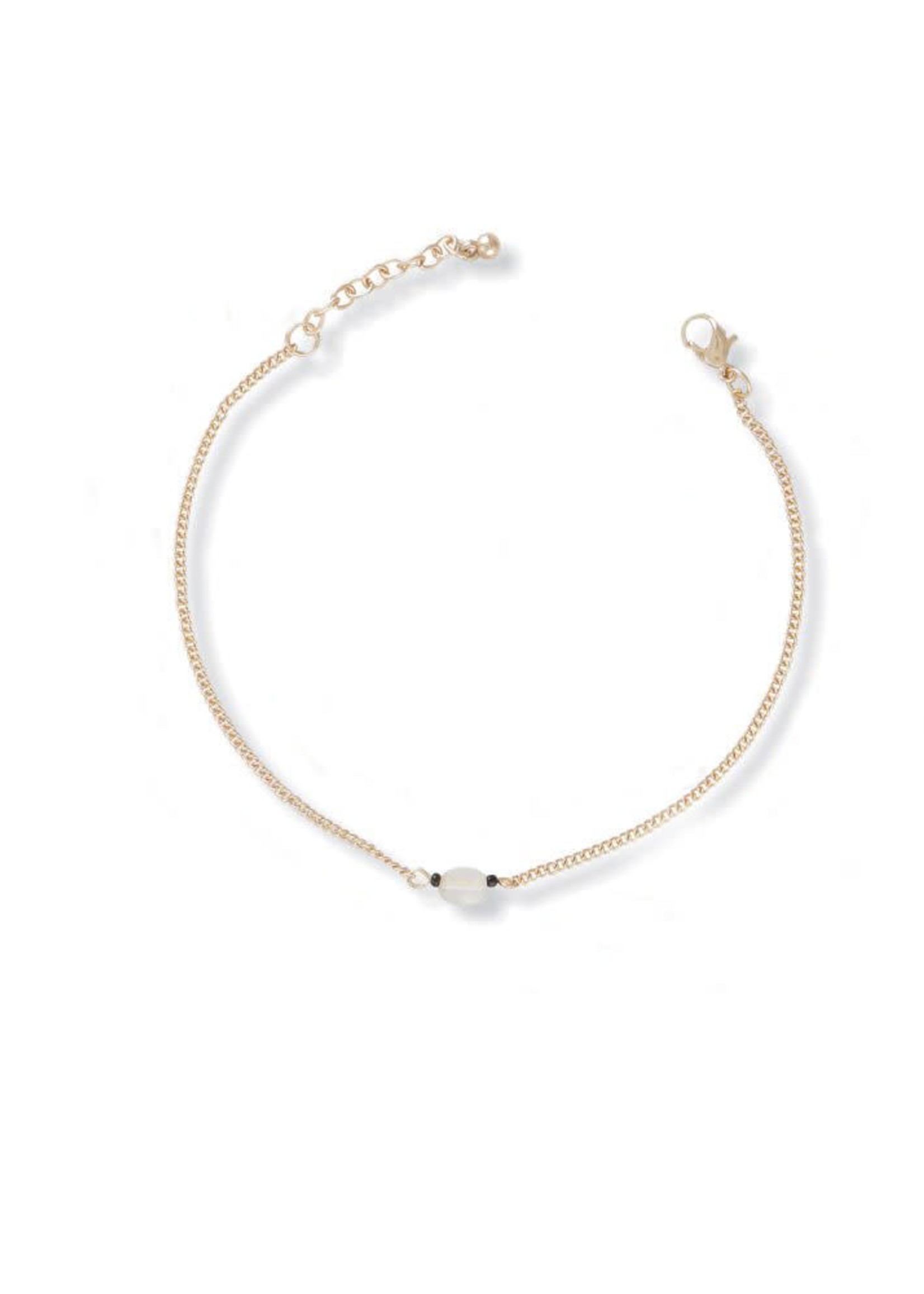 Myra Bag Clover Clear Bead Anklet