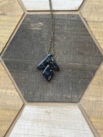 Pickled Pottery 24 inch Black Asymetrical Necklace
