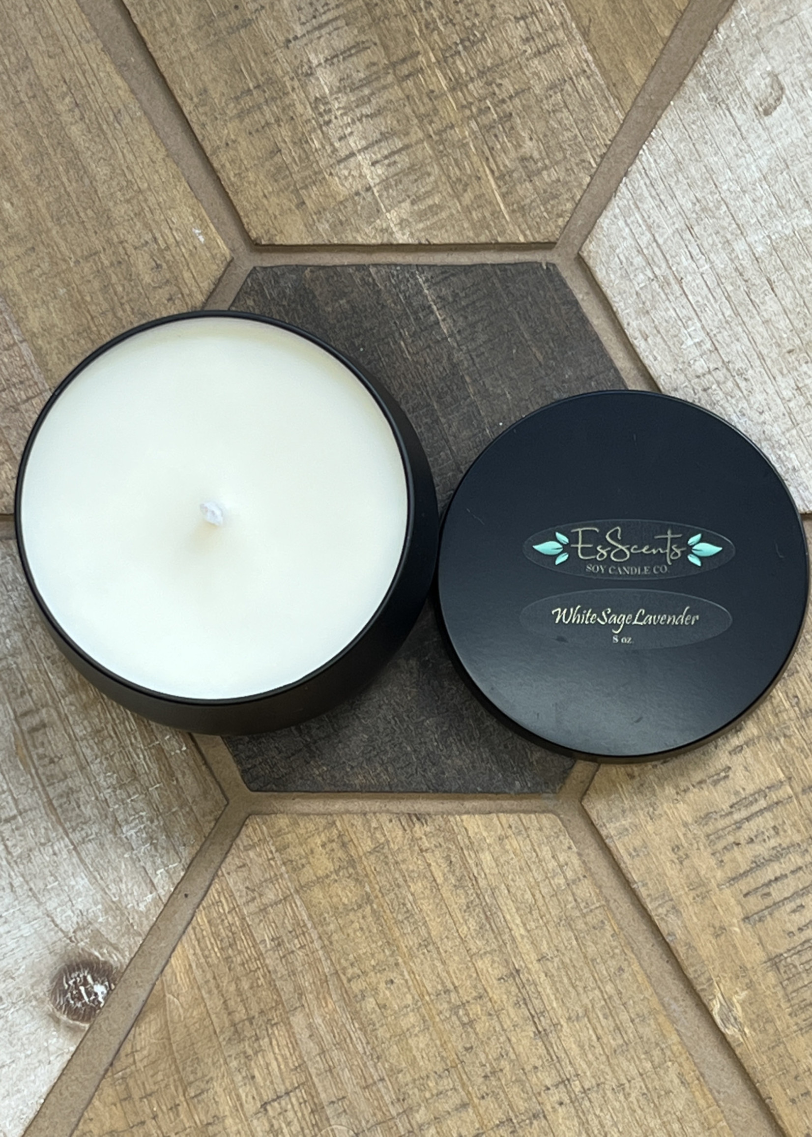 EsScents Soy Candle Co. White Sage Lavender Soy Candle 8oz