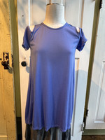 Just Jill Open Shoulder Top Purple XS