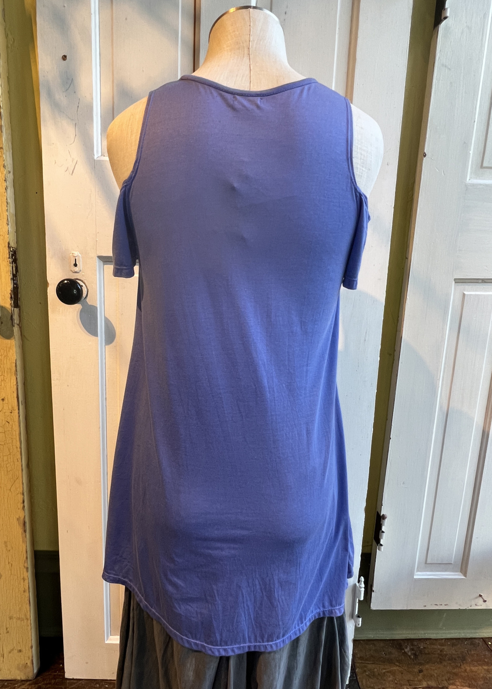 Just Jill Open Shoulder Top Purple XS