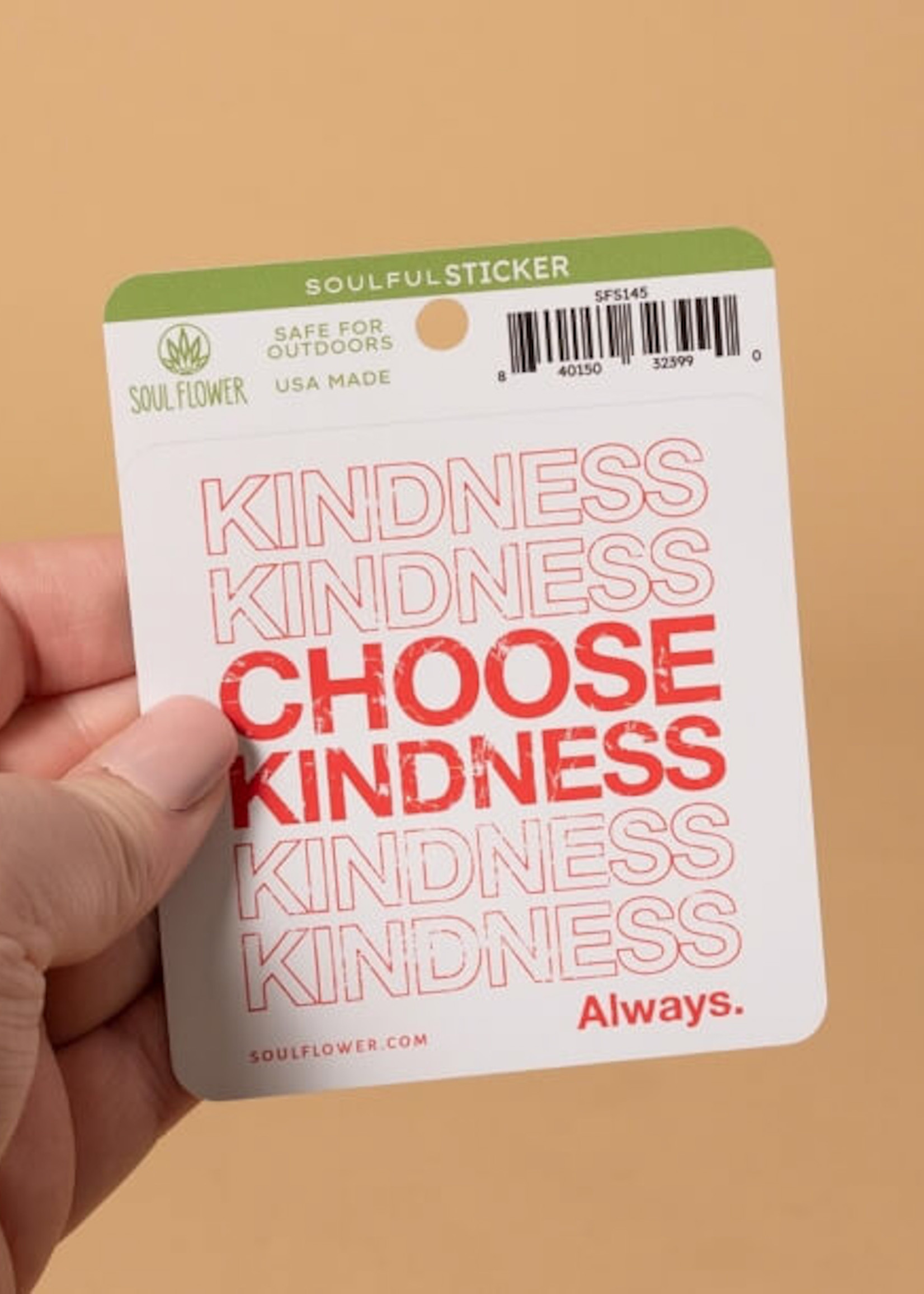 Soul Flower Choose Kindness Square Sticker