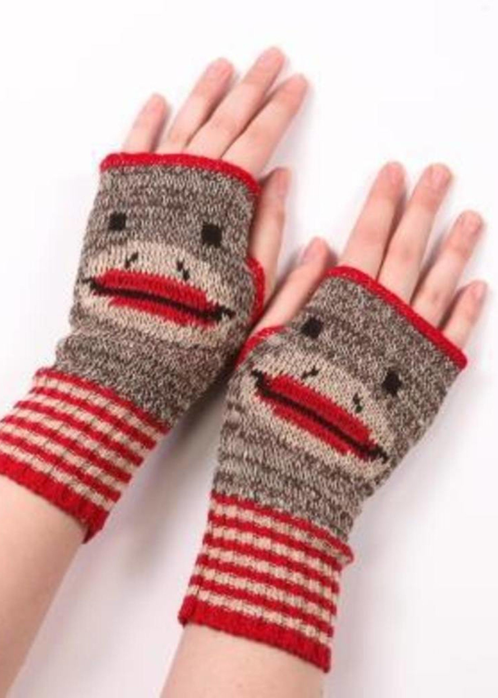 Green 3 Apparel Sock Monkey Handwarmers