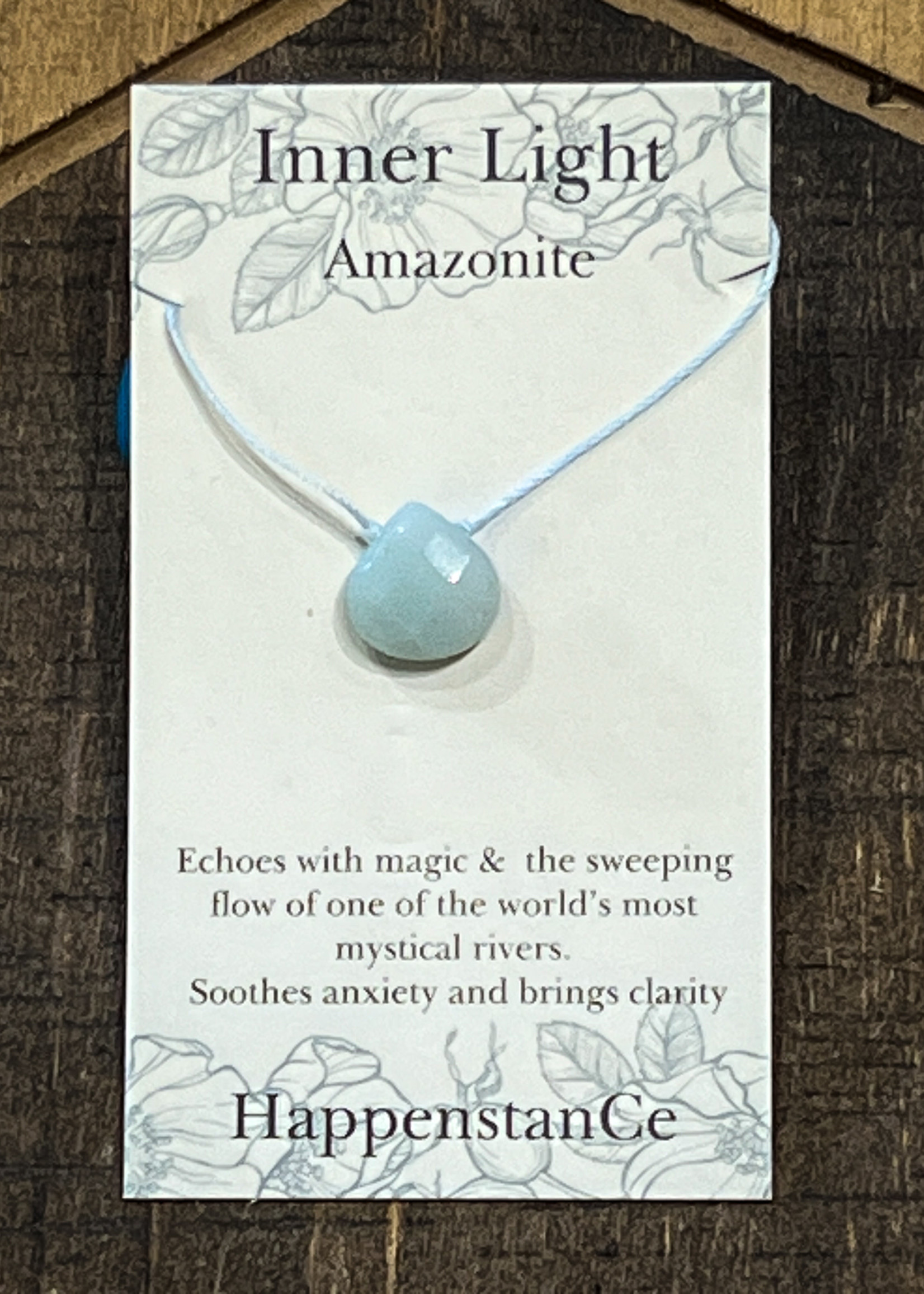 HappenstanCe Inner Light Amazonite Small Teardrop Necklace