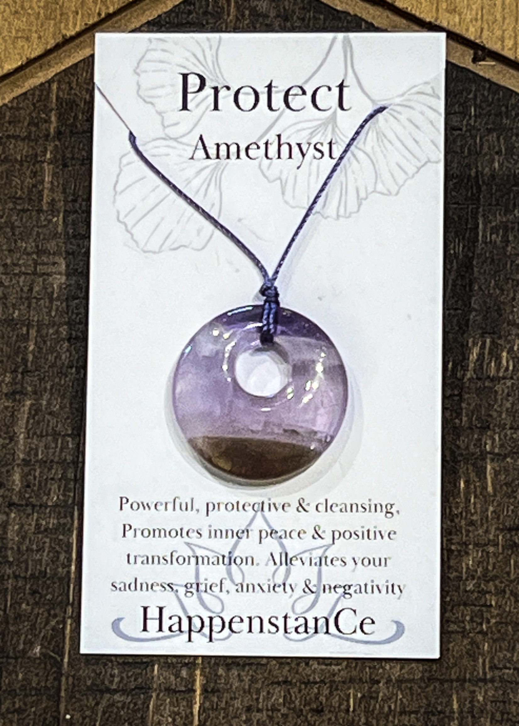 HappenstanCe Protect Amethyst Jewel Necklace