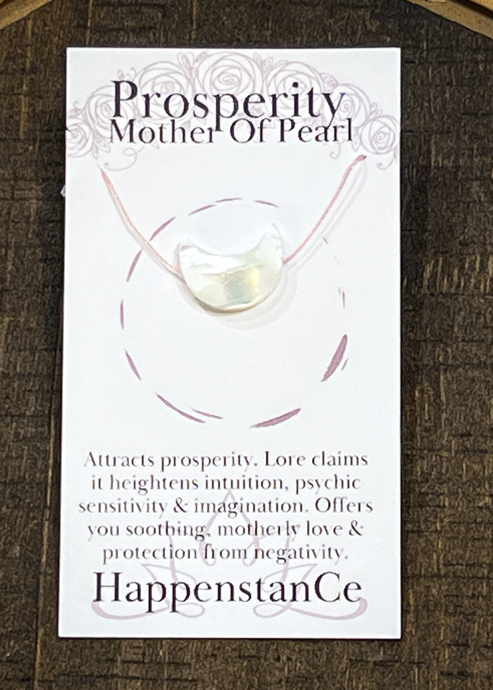 HappenstanCe Prosperity Mother of Pearl Moon Necklace