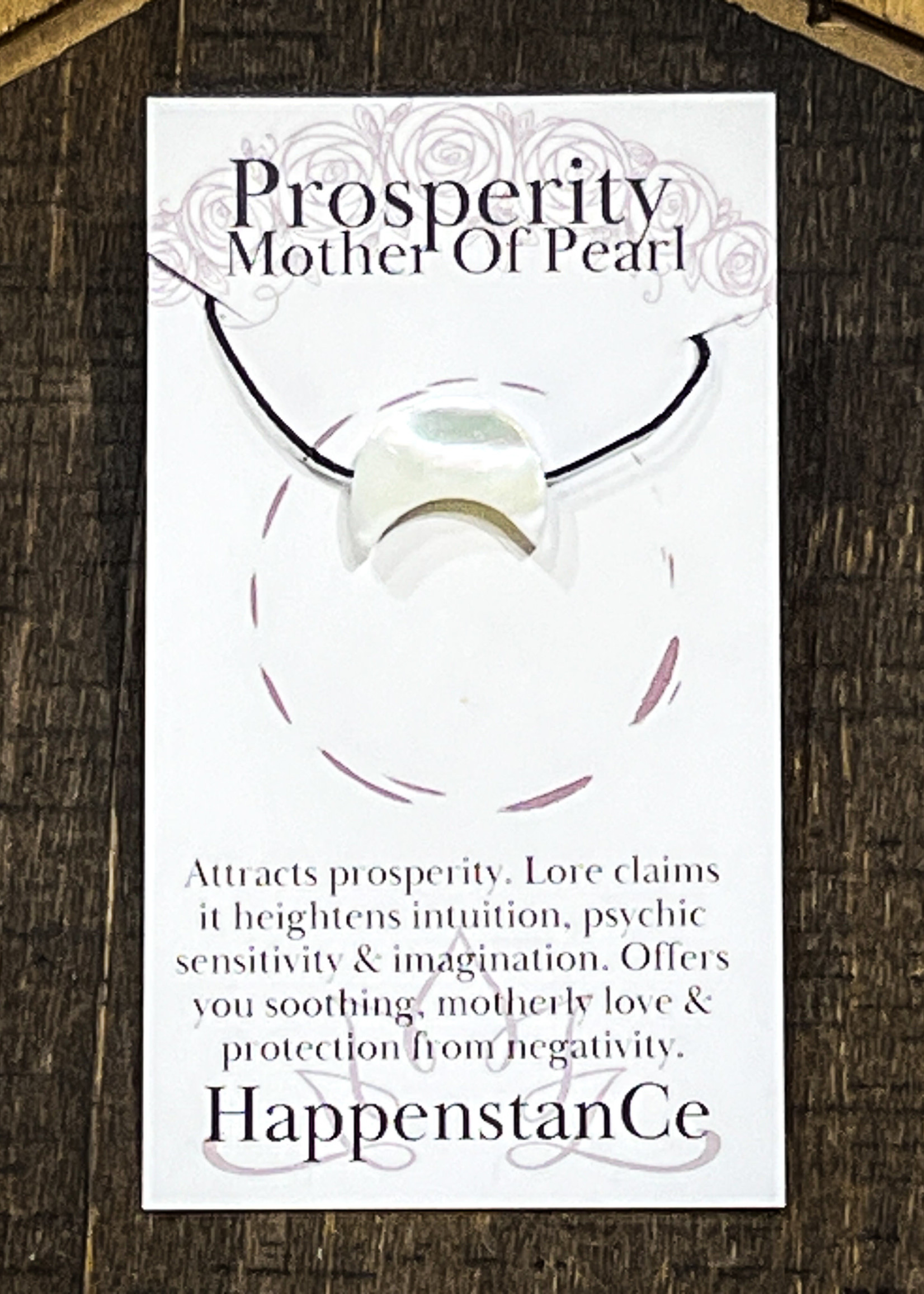 HappenstanCe Prosperity Mother of Pearl Moon Necklace