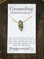 HappenstanCe Grounding Dalmation Jasper Teardrop Necklace