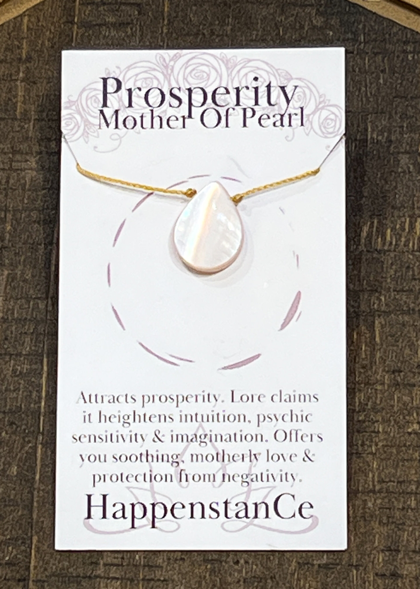 HappenstanCe Prosperity Mother of Pearl Teardrop Necklace