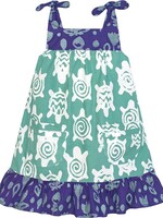 Global Mamas TS Girls Turtles-Sage Pocket Dress