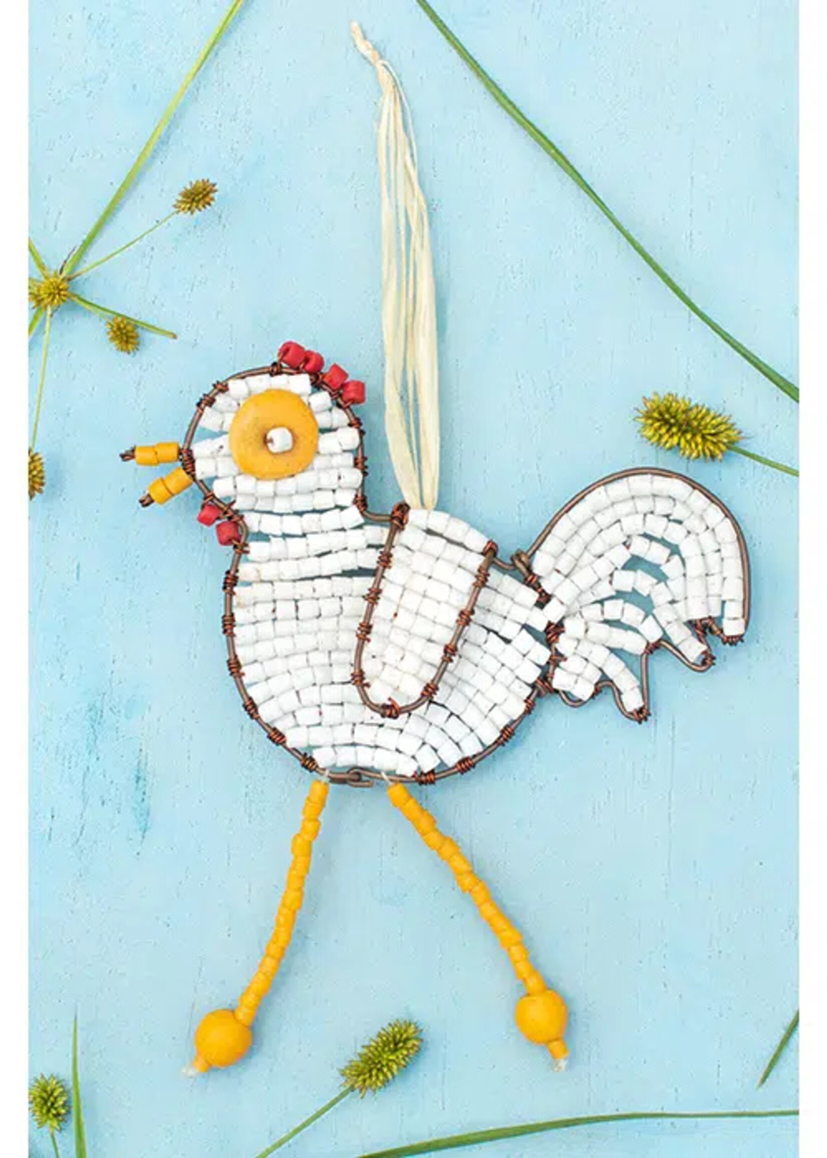 Global Mamas TS White Chicken Ornament