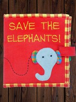 Mr. Ellie Pooh Fabric Kids Book - Save The Elephants