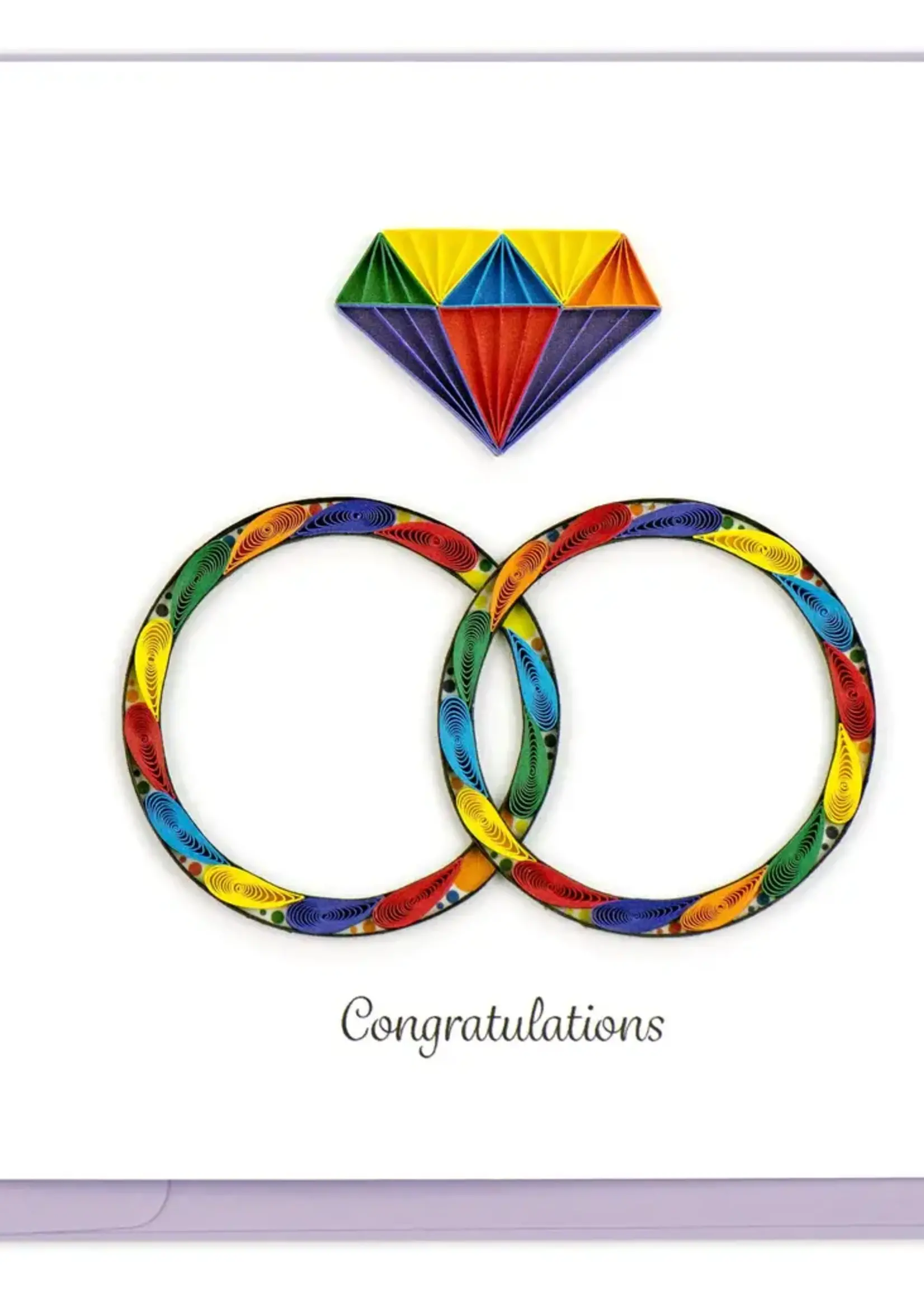 Quilling Card Rainbow Rings Quilling Card