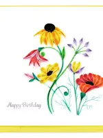 Quilling Card Wildflower Birthday Blooms Quilling Card