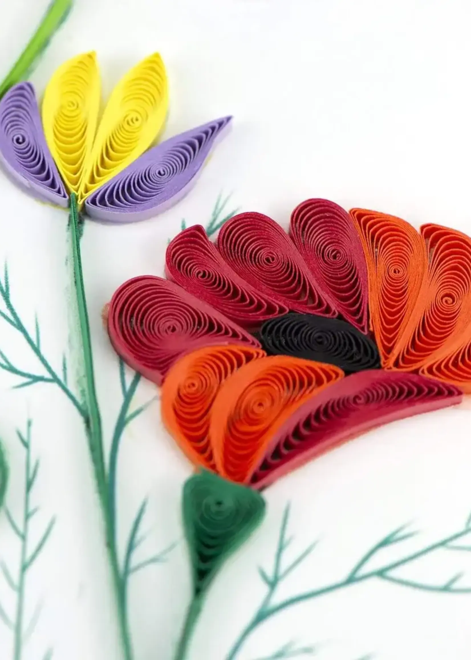 Quilling Card Wildflower Birthday Blooms Quilling Card