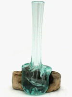 Modern World by Contrast Inc. Medium Driftwood Molten Glass Vase
