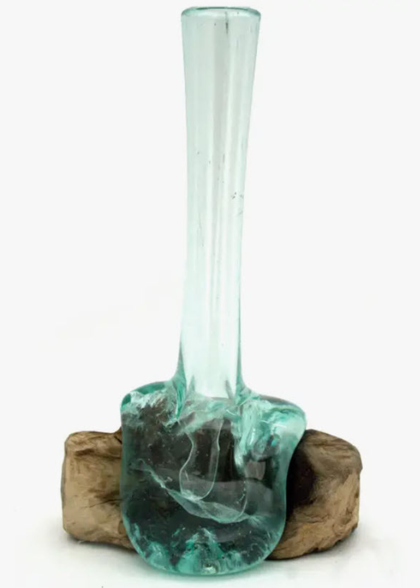 Modern World by Contrast Inc. Medium Driftwood Molten Glass Vase