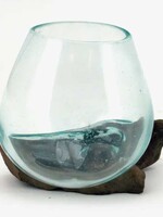 Modern World by Contrast Inc. Small Driftwood Molton Glass